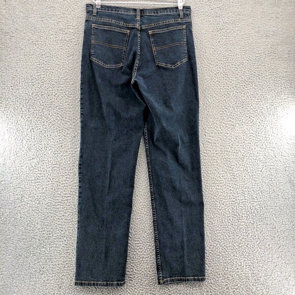 Chicos Jeans Womens 1 US 8 Blue Dark Wash Denim Stretch Mid Rise Tapered Slim - Picture 3 of 11